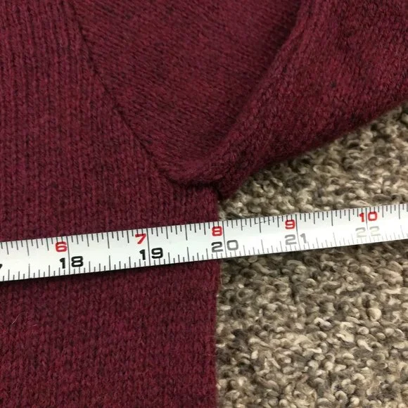 NWT Vintage Manhattan Sweater Shetland Wool Pullover Burgundy Red Mens Medium